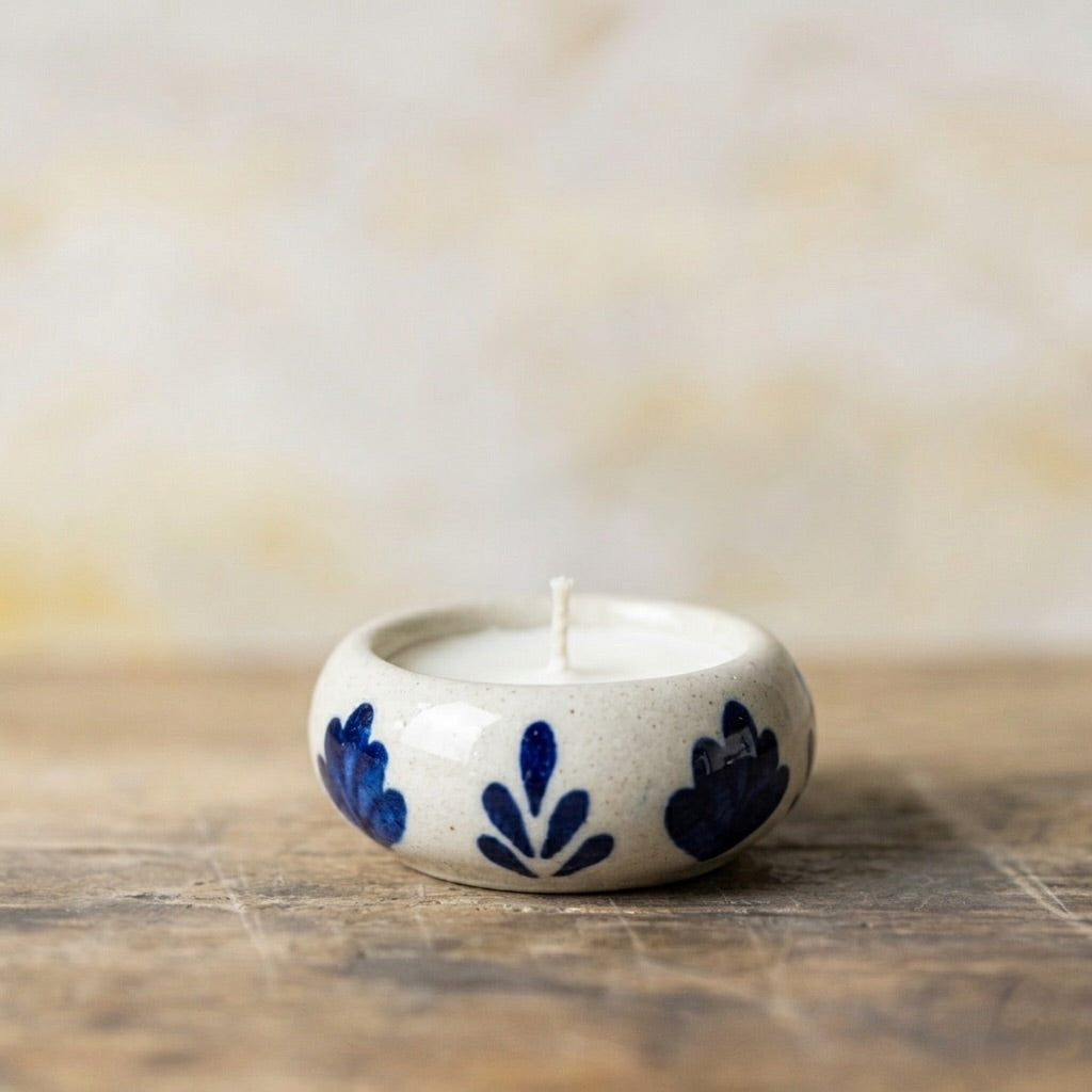 Blue & White Ceramic Tealight Holder