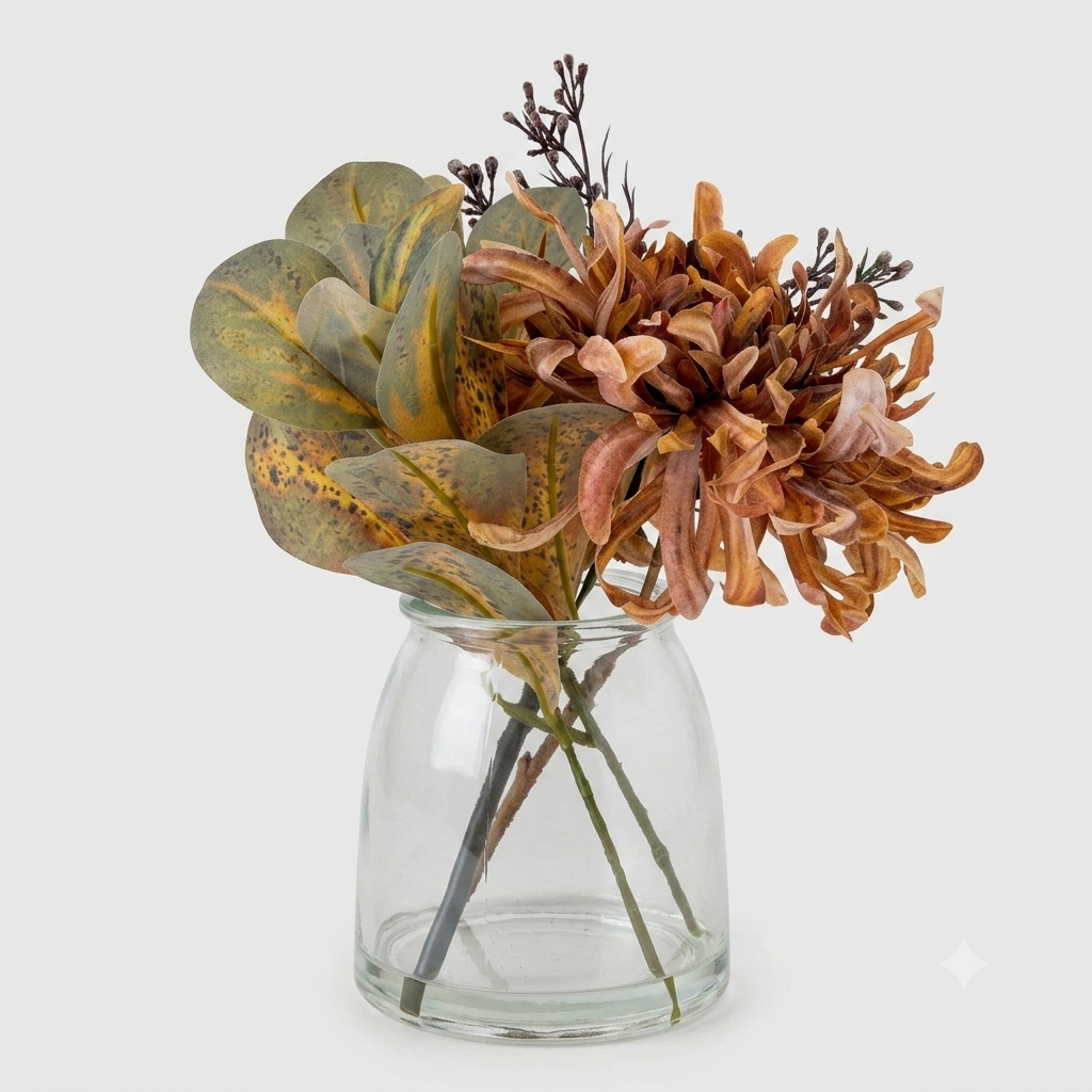 Florals In Glass Vase