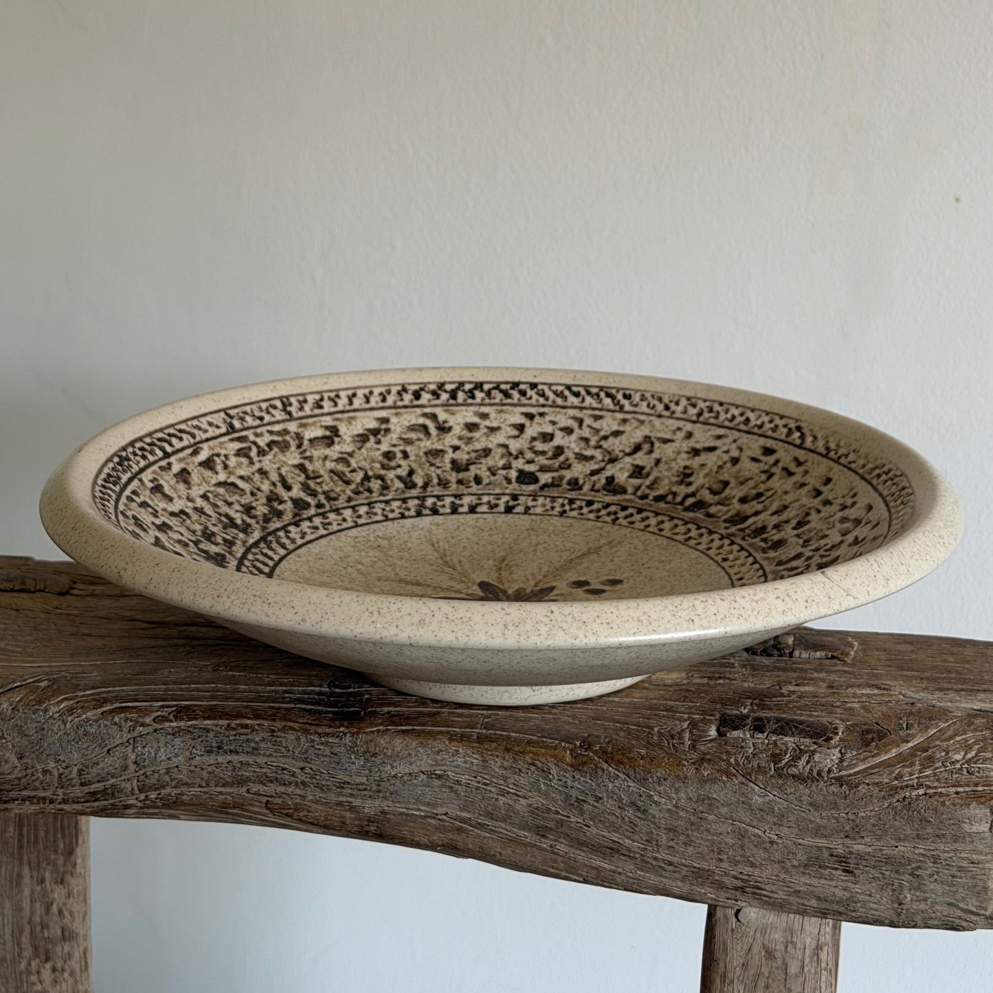 Brown Floral Plate