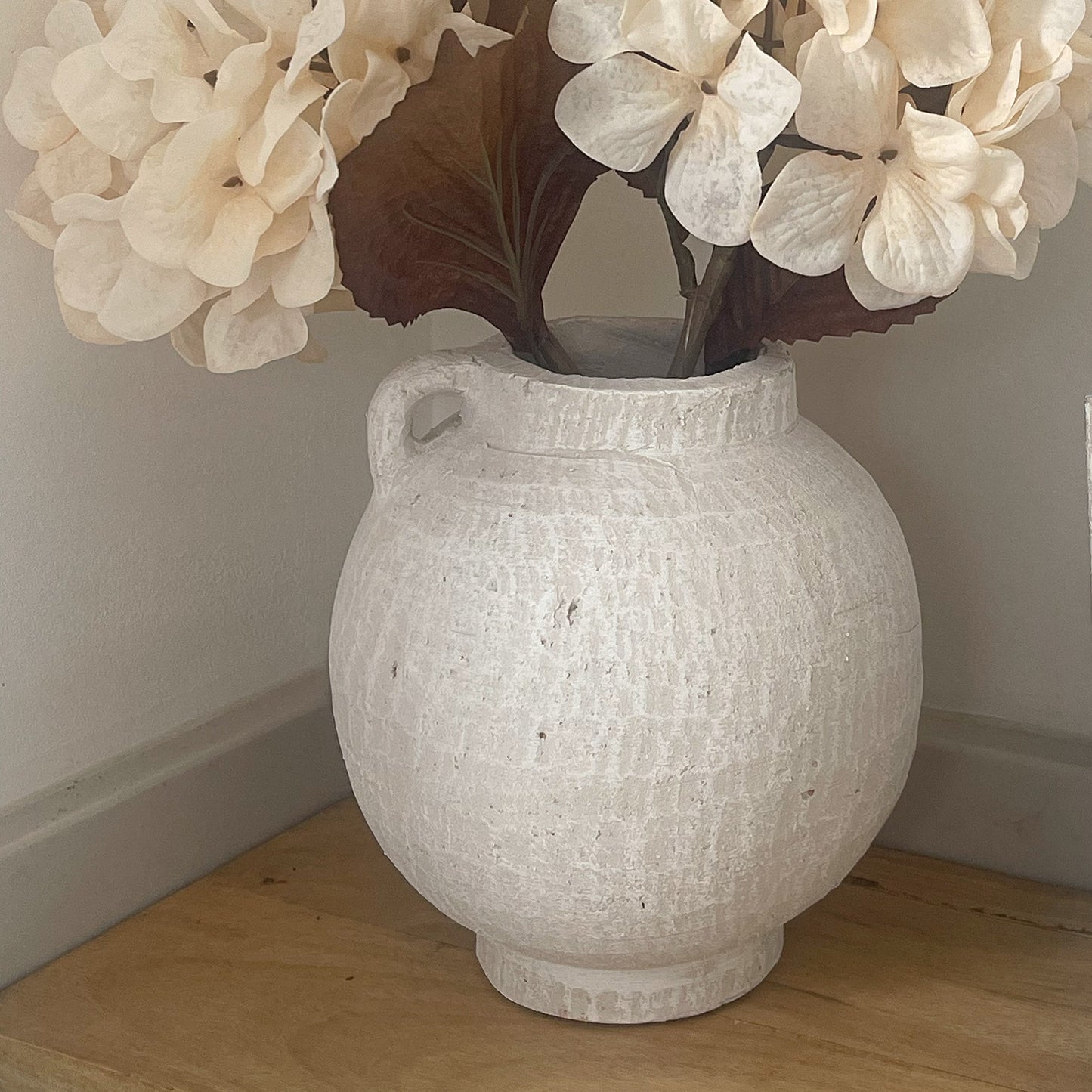 White Textured Vase