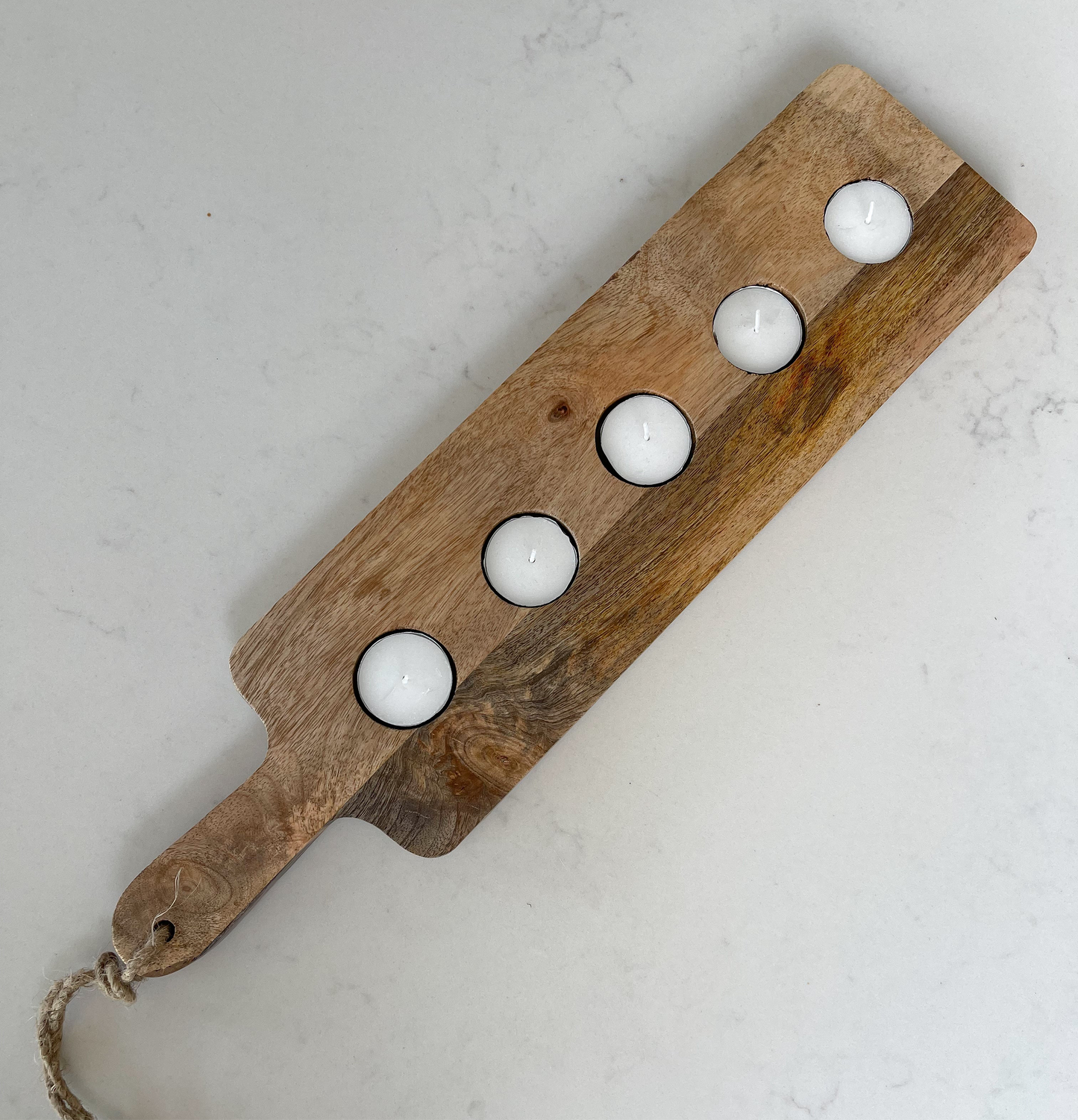 Wooden Board Tealight Holder