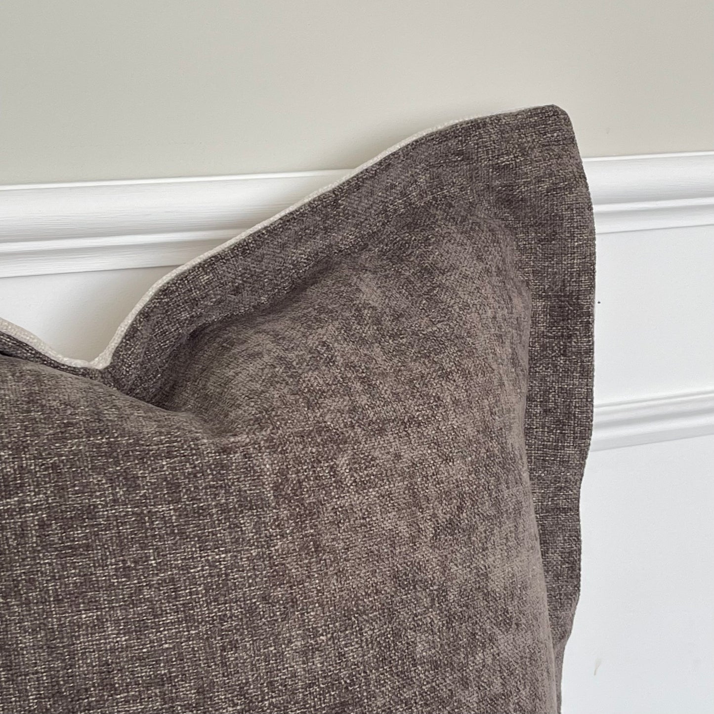 Brown Chenille Cushion Cover