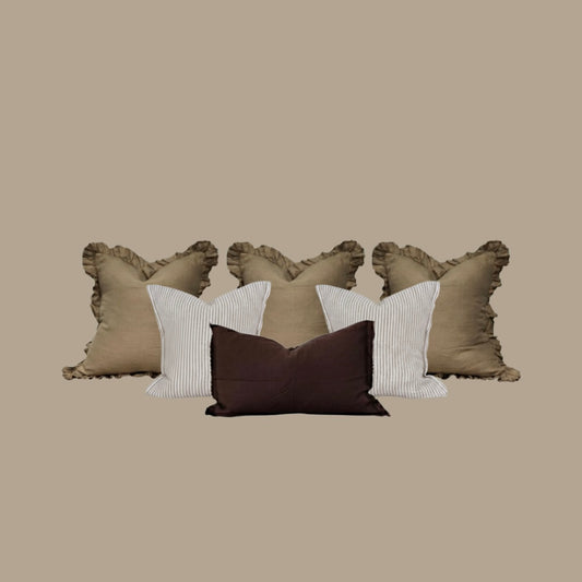 Latte Cushion Cover Combination