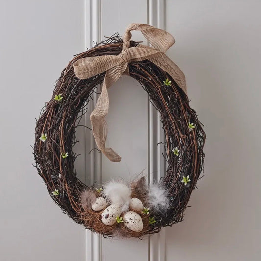 Egg Shaped Spring Wreath