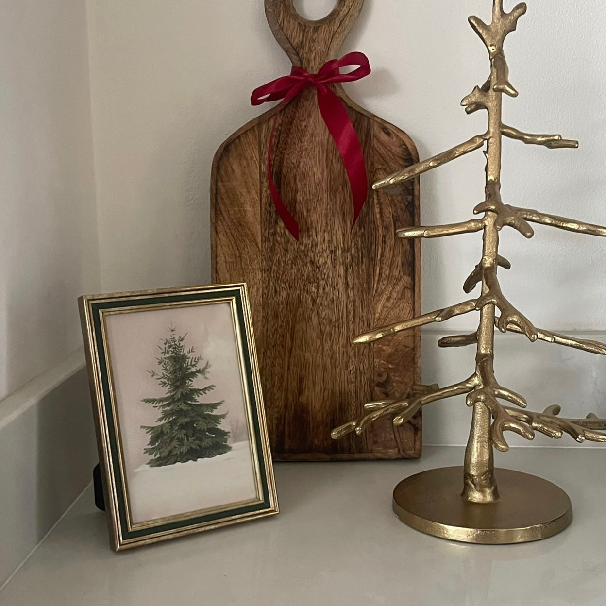 Gold Photo Frame with Emerald Trim