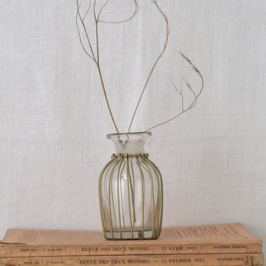 Mini Brass Wire Bud Vase