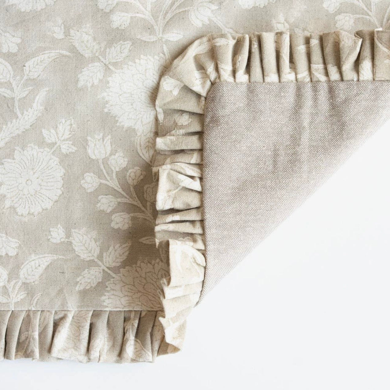 Neutral Floral Cushion Cover