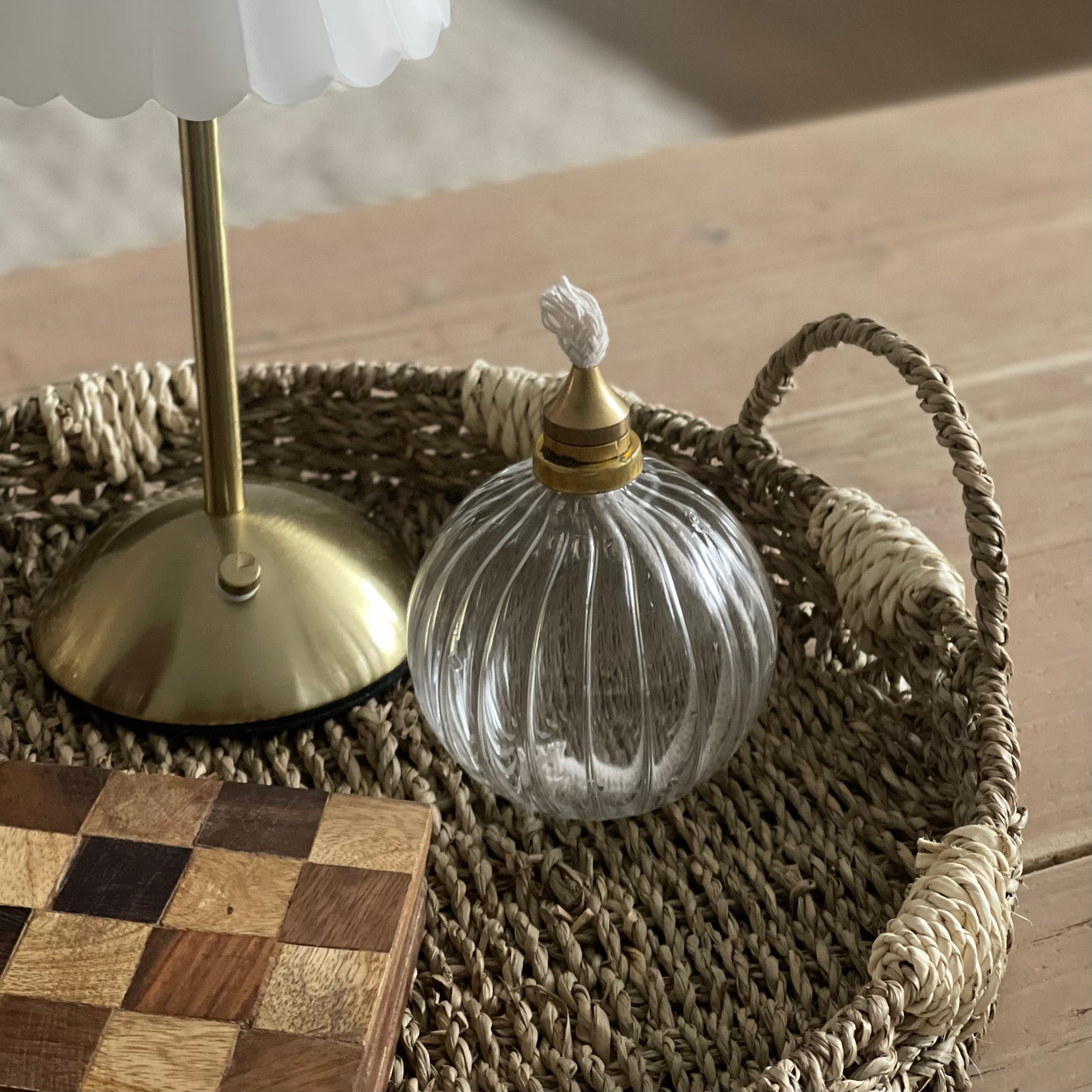 Brass Detail Oil Lamp